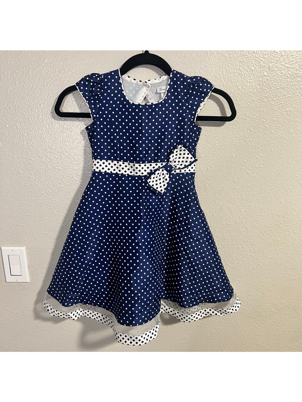 Jona Michelle Blue and White Girls Dress Size 5